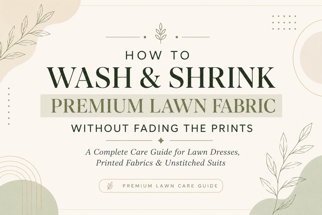 How to Wash and Shrink Premium Lawn Fabric Without Fading the Prints