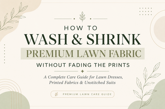 How to Wash and Shrink Premium Lawn Fabric Without Fading the Prints